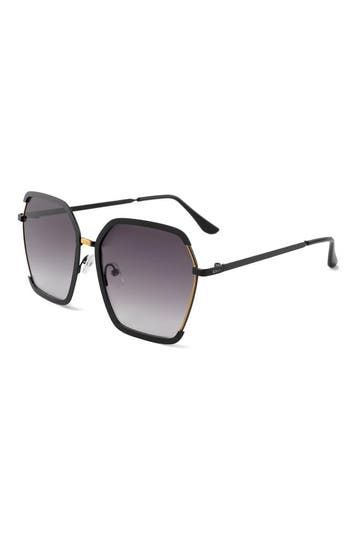 KIMU® Zonnebril UKI Groot Vierkant Zwart Montuur Zwarte Glaz, Ophalen of Verzenden, Nieuw