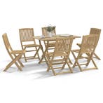 vidaXL 7-delige Tuinset massief acaciahout, Verzenden, Tuinset