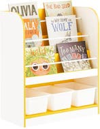 2dekans | SoBuy KMB108-G Kinderboekenkast - Wit Houten, Ophalen of Verzenden