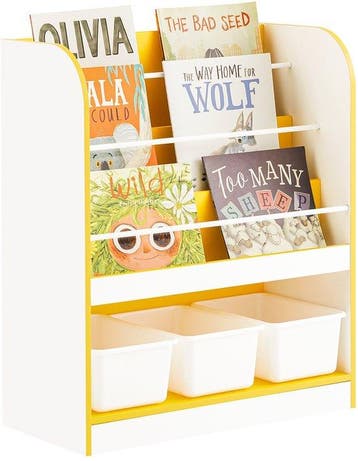 2dekans | SoBuy KMB108-G Kinderboekenkast - Wit Houten, Kinderen en Baby's, Kinderkamer | Complete kinderkamers, Ophalen of Verzenden