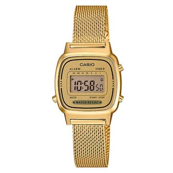 Casio Dames Horloge goud Vintage Mini LA670WEMY-9EF - 25 mm, Handtassen en Accessoires, Horloges | Heren, Verzenden, Nieuw