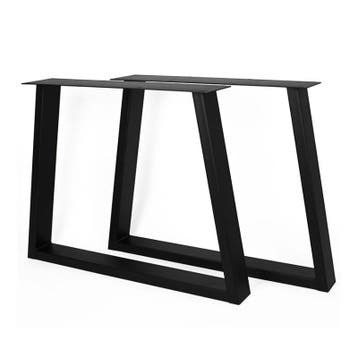 Stalen Onderstel Trapezium Zwart 10x4 cm set van 2, Verzenden