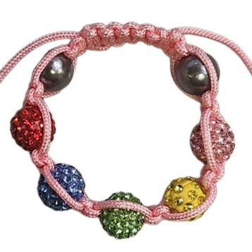 Fako Bijoux - Kinderarmband - Disco Dots Kids - Roze -, Verzenden