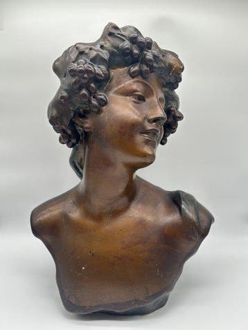 Jef Lambeaux (1852 - 1908) - Buste, Buste dune bacchante -
