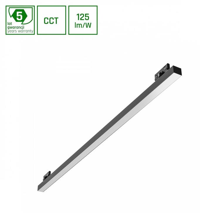 Spectrum 3-Fase Railarmatuur 120cm Power & CCT Switch Zwart, Huis en Inrichting, Lampen | Plafondlampen, Nieuw, Metaal, Verzenden