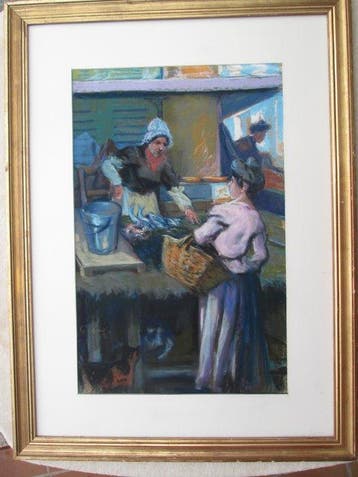 Louis Fortuney 1975-1951 - Les marchandes de poisson vers