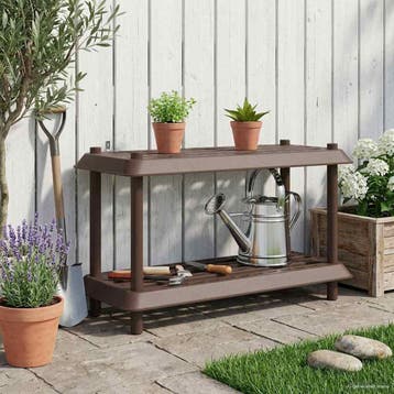 vidaXL Plankenunit 2-laags 100 x 40 x 55,5 cm PP Bruin, Verzenden