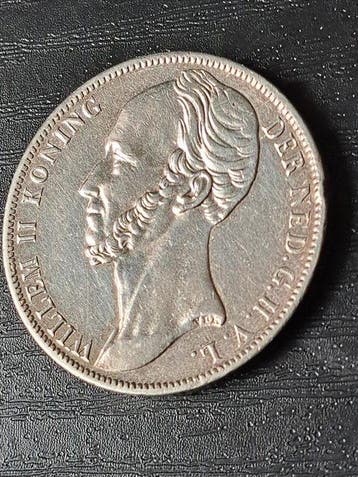 Nederland. Willem II. 1 Gulden 1848 Prima- (Zonder