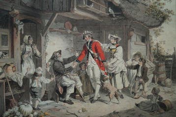 Deux gravures - Sigmund Freudeberger ( 1745-1773 ) - Le
