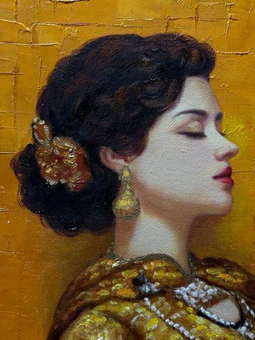 Andrea Fregi (1971) - Reclinata sull’oro