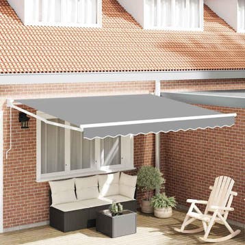 vidaXL Inklapbaar Zonnewering Frame Wit 350 x 250 cm, Verzenden, Nieuw