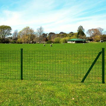 vidaXL Eurohek 10x0,8 m staal groen, Verzenden