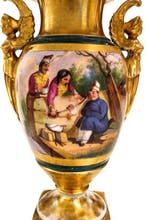 scuola francese XIX secolo - Vaas - krater in Médicis-stijl