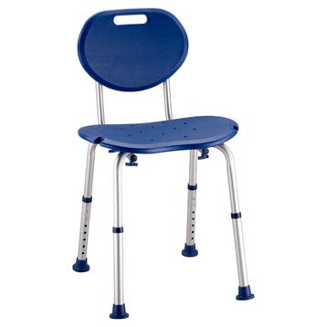 Douchestoel ovaal met handgrepen - Blauw, Ophalen of Verzenden