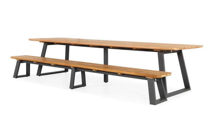 Suns Tomar eettafel en bench 340 x 100 cm |, Tuin en Terras, Tuinsets en Loungesets