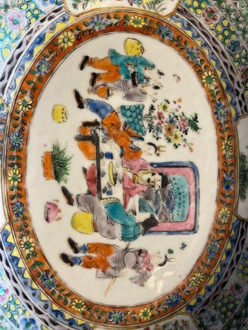 Schaal - Porselein - Chinees porselein uit de 19e eeuw, Antiek en Kunst