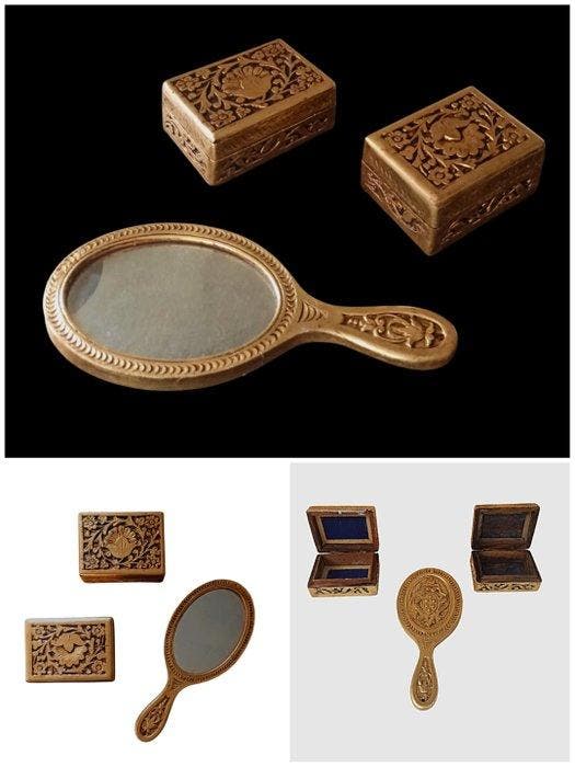 Toiletset (3) - Hout, Antiek en Kunst, Curiosa en Brocante