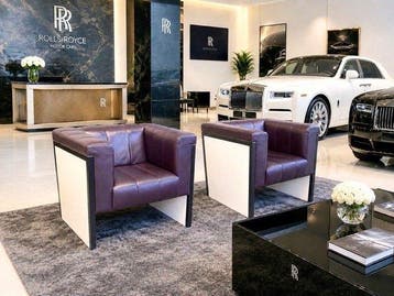 2 Vintage Echtleder Sessel aus Rolls Royce Showroom, Top! -