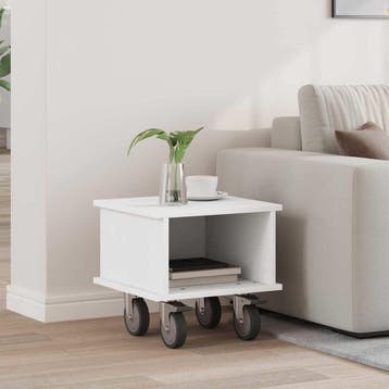 vidaXL TV Stand 37 x 35 x 35 cm Wit Bewerkt hout, Verzenden, Nieuw