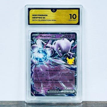 Pokémon Graded card - Mewtwo ex 064- 30th Anniversary –, Nieuw