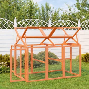 vidaXL Dierenren 141x94x104 cm massief grenenhout bruin, Verzenden