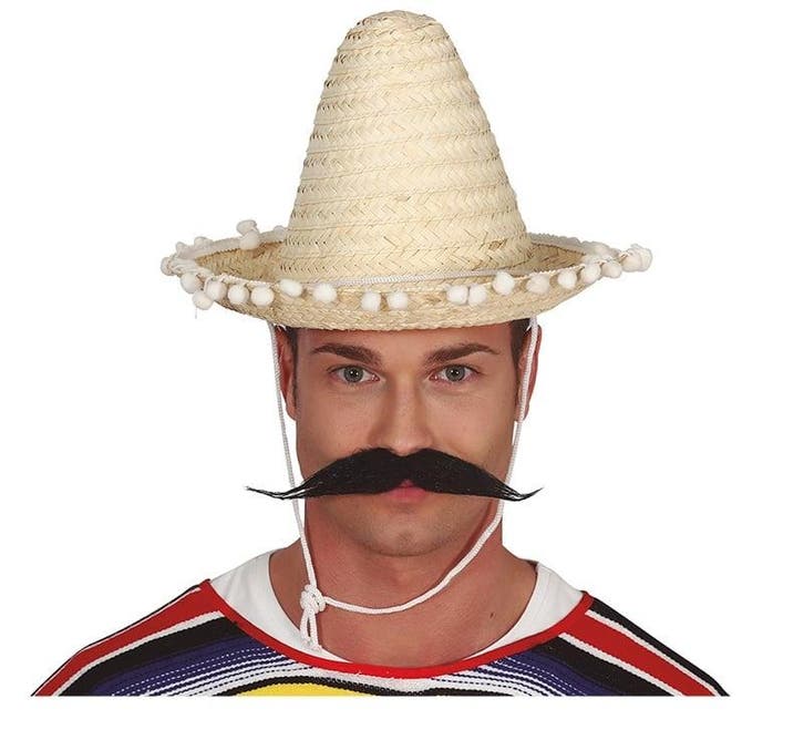 Sombrero Wit 33cm, Hobby en Vrije tijd, Feestartikelen, Nieuw, Verzenden