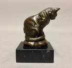 Statuette, Verbaasde poes - 13 cm - Bronze, Antiquités & Art