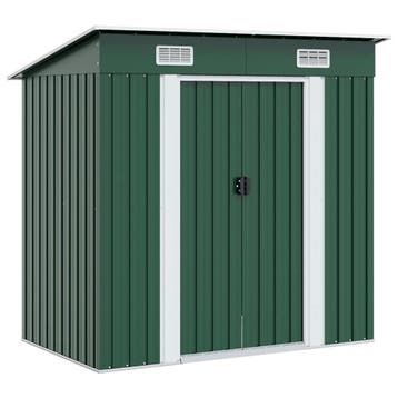 vidaXL Tuinschuur metaal groen, Verzenden