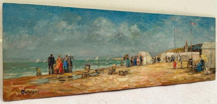 Igor Chevtsov (1963) - Animations sur la Plage Normande, Antiquités & Art, Art | Peinture | Classique