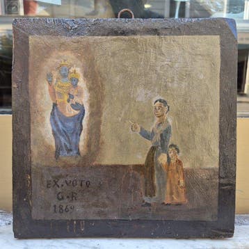 École italienne (XIX) - Madonna col Bambino e oranti