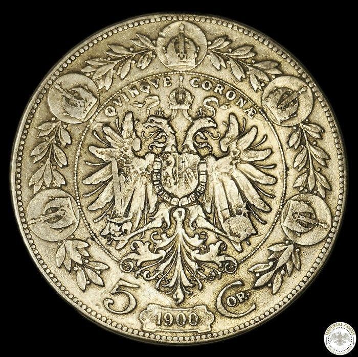 Oostenrijk. Franz Joseph I. 5 Corona 1900 (Zonder, Postzegels en Munten, Munten | Europa | Niet-Euromunten