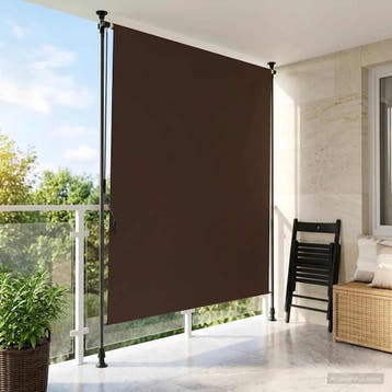 vidaXL Buitenzonwering Rolgordijn Bruin 120 x 270 cm, Tuin en Terras, Verzenden, Nieuw