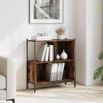 vidaXL Boekenkast 72x28x77,5 cm bewerkt hout gerookt, Huis en Inrichting, Verzenden, Nieuw