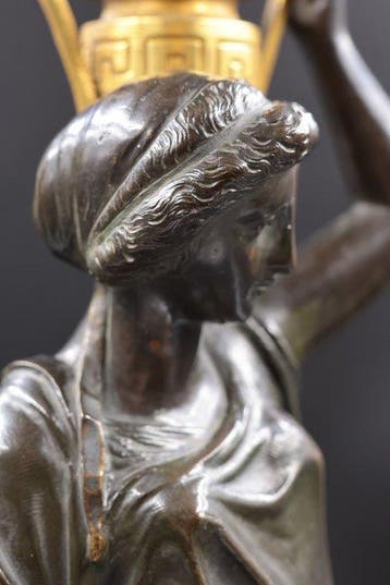 Beeld, Bronzefigur aus Frankreich, Paris, - 44.8 cm - Brons,