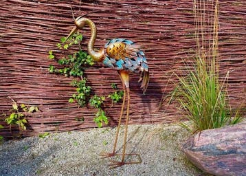 Heron - Beeldje - Staal, Antiek en Kunst