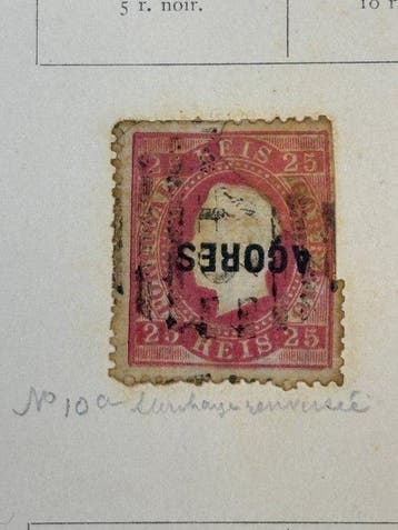 Açores 1866/1914 - Lot pages timbres anciens Açores à, Gestempeld