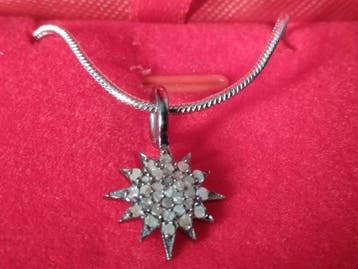 Zonder minimumprijs - Ketting met hanger Natuurlijk 0.45 ct