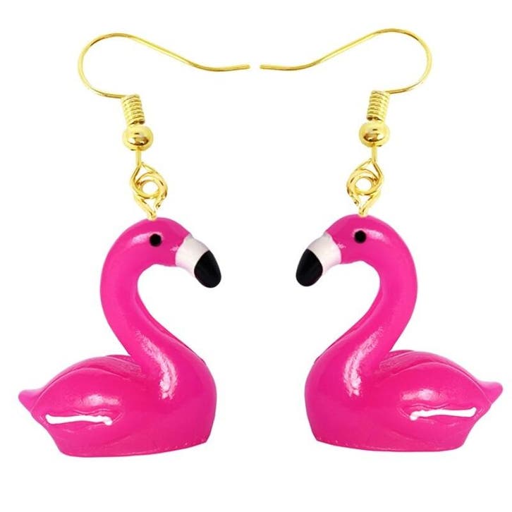 Fako Bijoux - Oorbellen - Flamingo - Kunststof - Roze, Handtassen en Accessoires, Oorbellen, Verzenden