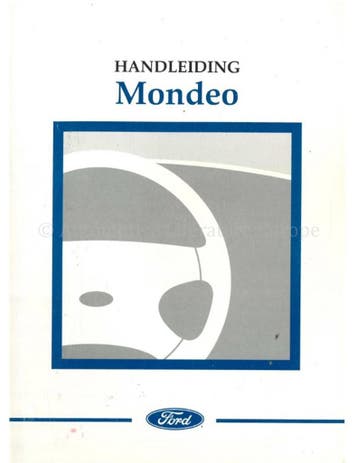 2002 FORD MONDEO INSTRUCTIEBOEKJE NEDERLANDS