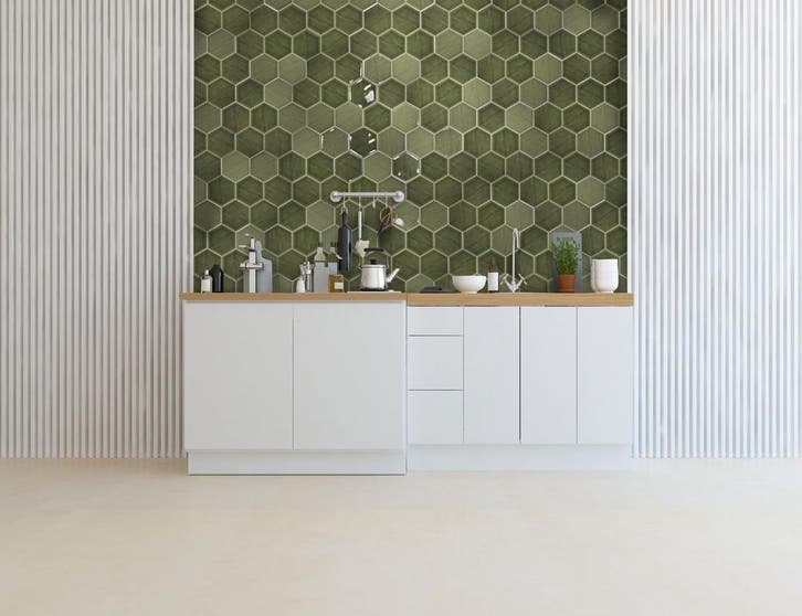 Wandtegel Groen 10,8x12,4cm (Muurtegels, Afbouwmaterialen), Doe-het-zelf en Bouw, Tegels, Minder dan 20 cm, Minder dan 20 cm, 10 m² of meer