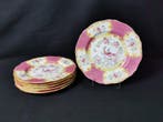 Minton Pink Cockatrice set da 6 piatti piani D. 22 cm -, Antiek en Kunst