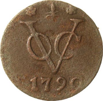 VOC - Gelderland. 1 duit 1790, 1791 (Misslag V..C.) & 1792, Postzegels en Munten