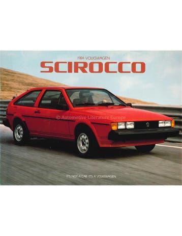 1984 VOLKSWAGEN SCIROCCO BROCHURE ENGELS, Livres