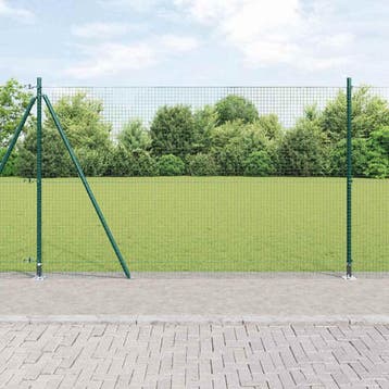 vidaXL gelast draadhek met betonnen voetstuk 25 x 1,4 m, Verzenden, Nieuw