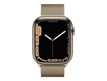 Apple Watch Series 7 - 45mm Cellular Roestvrij Staal - GPS, Handtassen en Accessoires, Smartwatches, Verzenden, Zo goed als nieuw