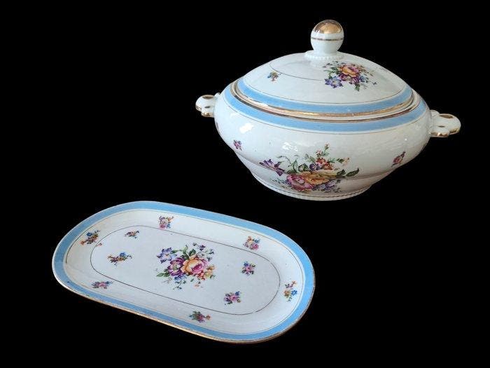 Paul Lanternier Limoges - Tafelservies (10) - Porselein, Antiek en Kunst, Antiek | Meubels | Tafels
