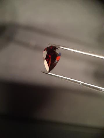 Natural Garnet - Rhodolite - 1.460 ct - pear - unheated- red, Verzenden