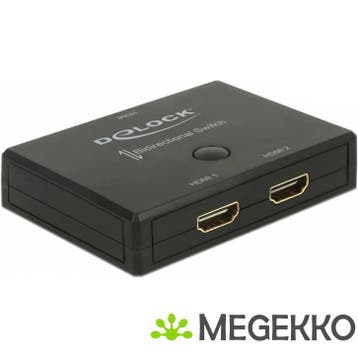 Delock 18749 HDMI 2 - 1 Schakelaar bidirectioneel 4K 60 Hz, Computers en Software, Verzenden, Nieuw