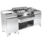 Bar-/Cocktailstation | RVS | Spoelbak + Glazenspoeler |, Verzenden, Nieuw in verpakking