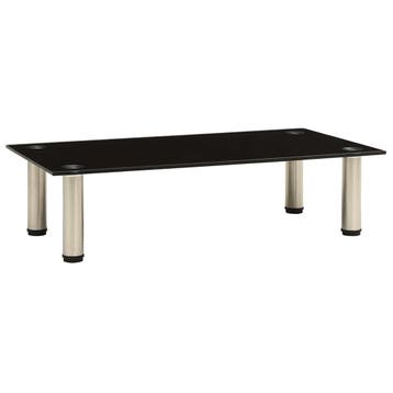 vidaXL Tv-meubel 60x35x17 cm gehard glas zwart, Verzenden, Nieuw